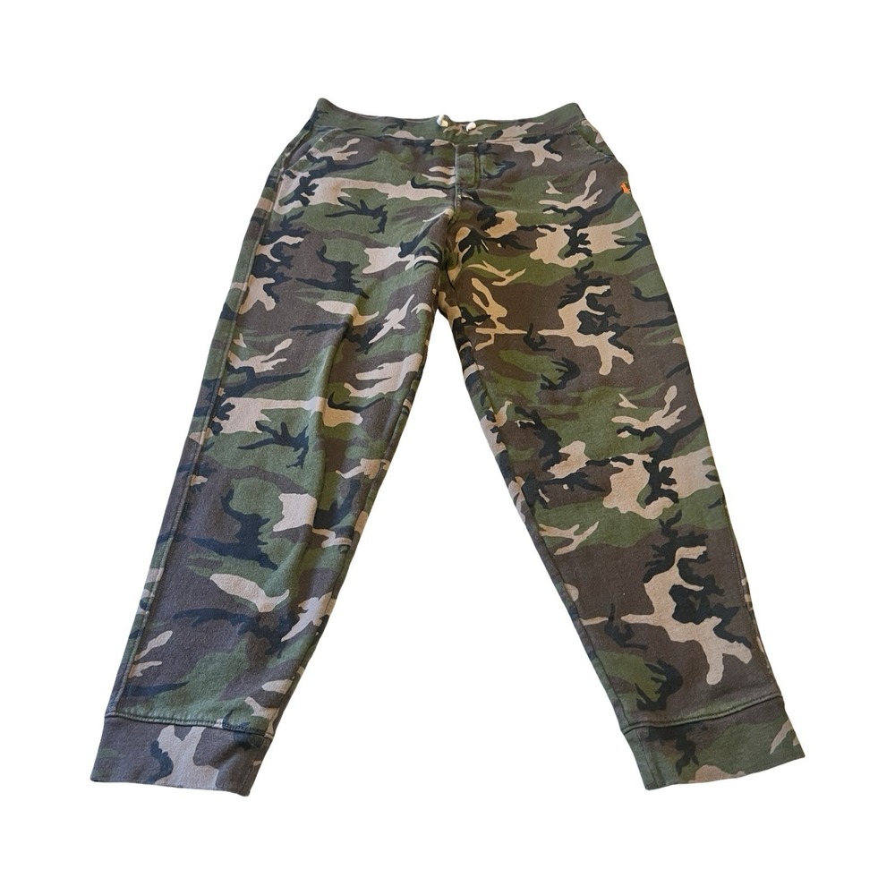 Polo Ralph Lauren Camo Joggers Boys XL 18-20 Green Camouflage Sweatpants Pony